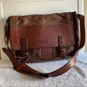Frye Vintage Leather Messenger Bag Brown